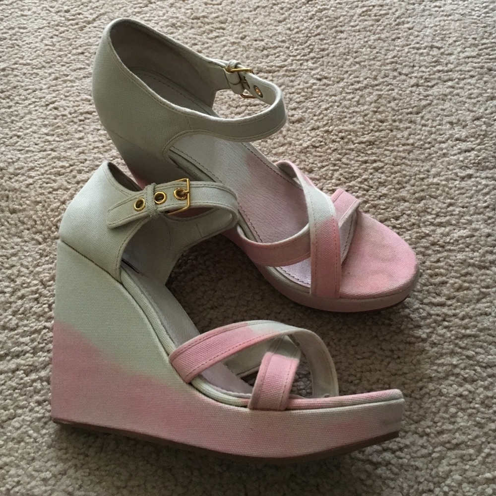 - - Gently Worn Mini Miu Tie Dye Wedges - image 1